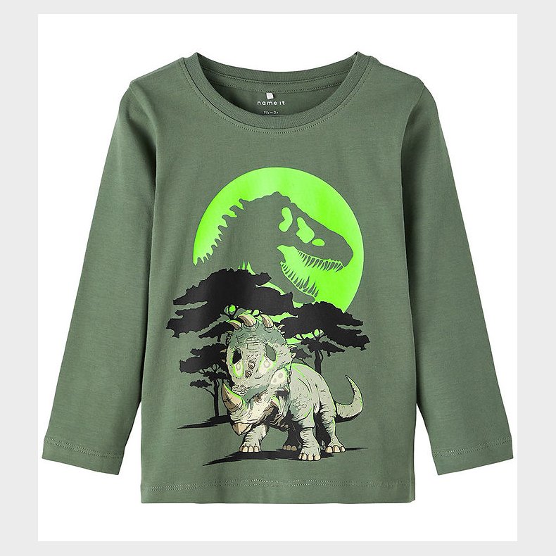 Name It Bluse - NmmPjank Jurassic - Laurel Wreath