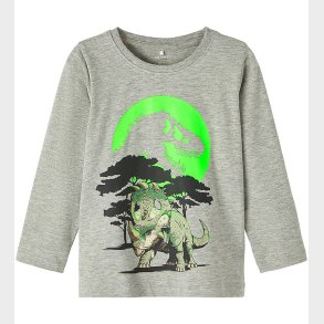 Name It Bluse - NmmPjank Jurassic - Grey Melange