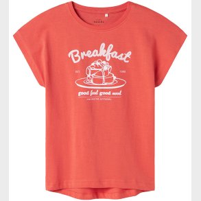 Name It T-shirt - NkfViolet - Spiced Coral/Breakfast