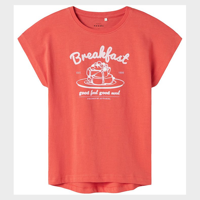 Name It T-shirt - NkfViolet - Spiced Coral/Breakfast