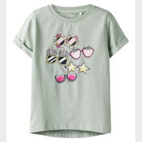 Name It T-shirt - NmfVix - Aqua Gray/Glasses