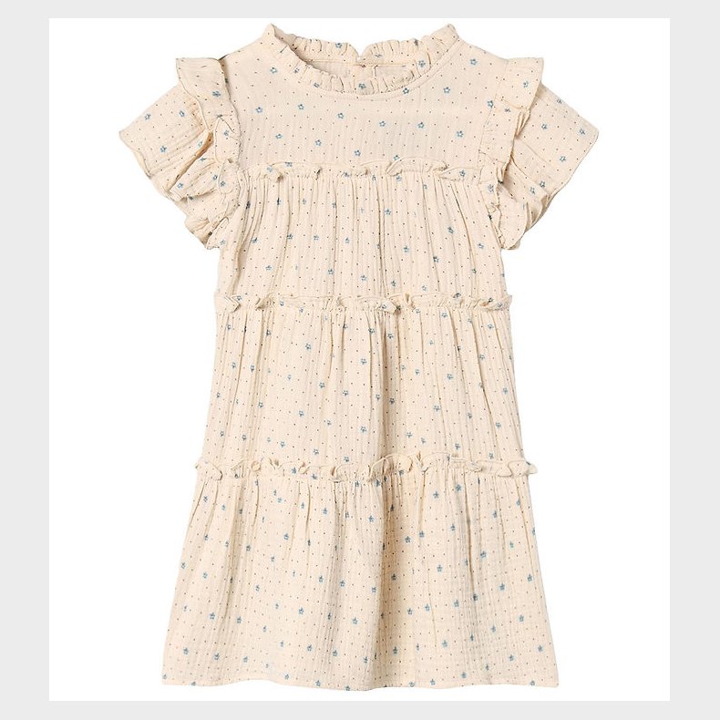 Fliink Kjole - Blooming - Sandshell AOP