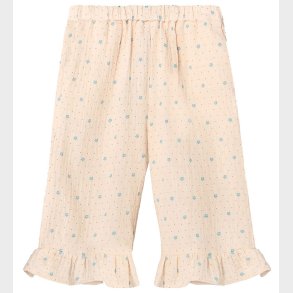 Fliink Bukser - Blooming Ruffle - Sandshell AOP