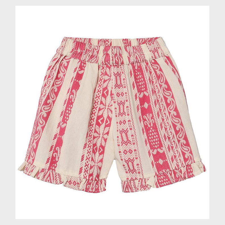 Fliink Shorts - Addie - Cloud Dancer Pink Stripe