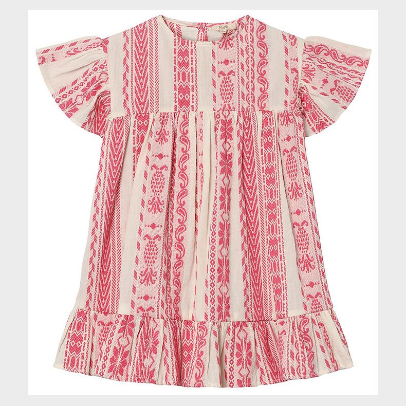 Fliink Kjole - Addie - Cloud Dancer Pink Stripe