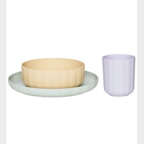 OYOY Spisest - Bioplast - 3 Dele - Pullo - Pale Mint/Vanilla/La