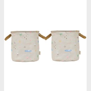 OYOY Opbevaringskurve - 2-pak - Deer & Duck - Medium - Beige