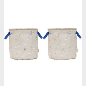 OYOY Opbevaringskurve - 2-pak - Foxy - Medium - Beige/Blue