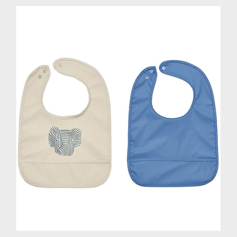 OYOY Hagesmkke - 2-pak - Erik Elephant - Beige/Blue