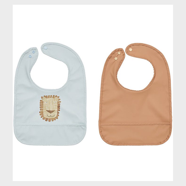 OYOY Hagesmkke - 2-pak - Lobo Lion - Caramel/Ice Blue