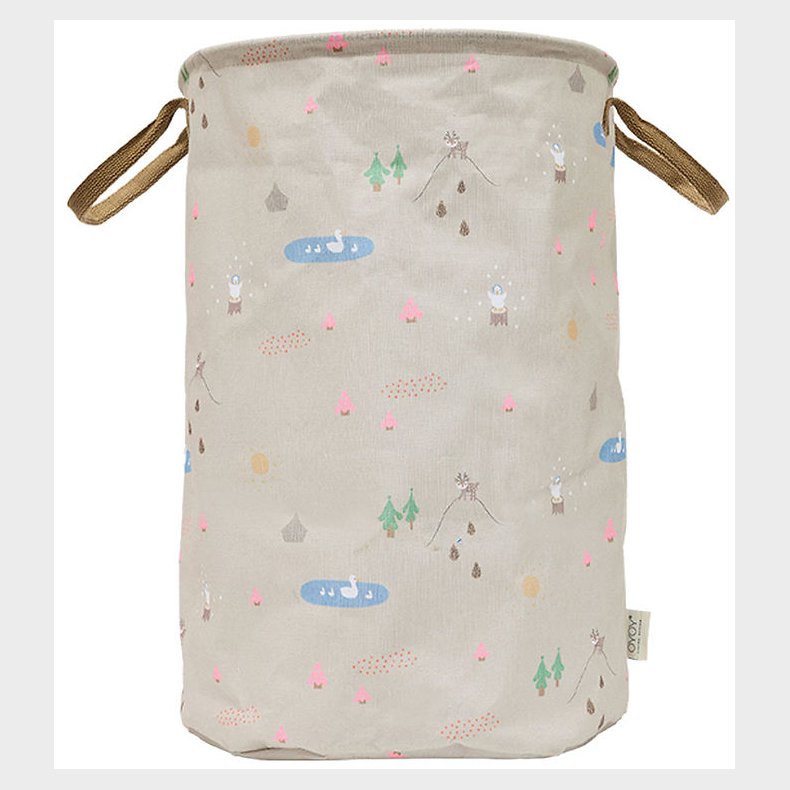OYOY Opbevaringskurv - Deer & Duck - Large - Beige