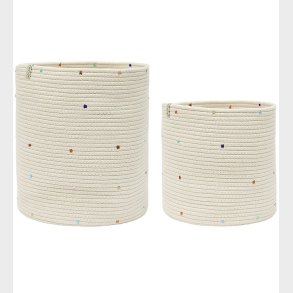 OYOY Opbevaringskurve - 2-pak - Cotton Rope - Konfetti - Mellow