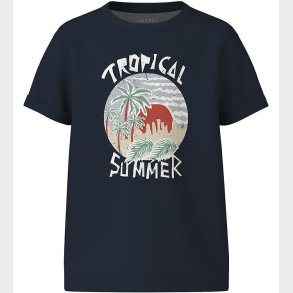 Name It T-shirt - NkmVux - Navy Blazer/Tropical Summer