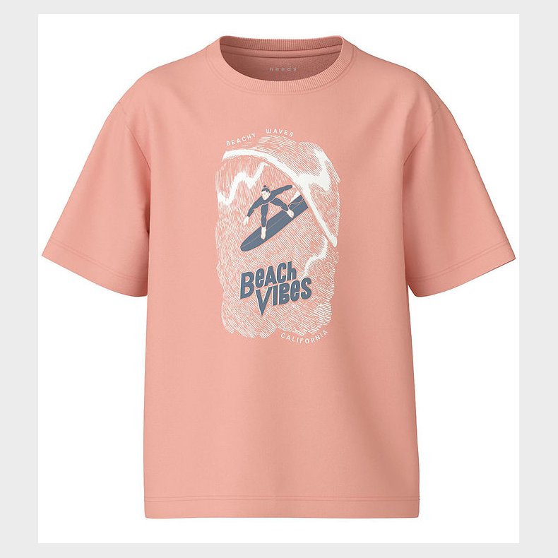 Name it T-shirt - NkmVagno - Peach Pearl/Beach Palms