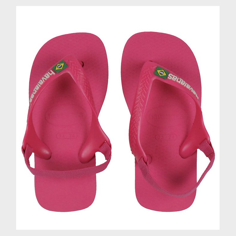 Havaianas Klipklapper - Baby Brasil Logo II - Pink Flux/White