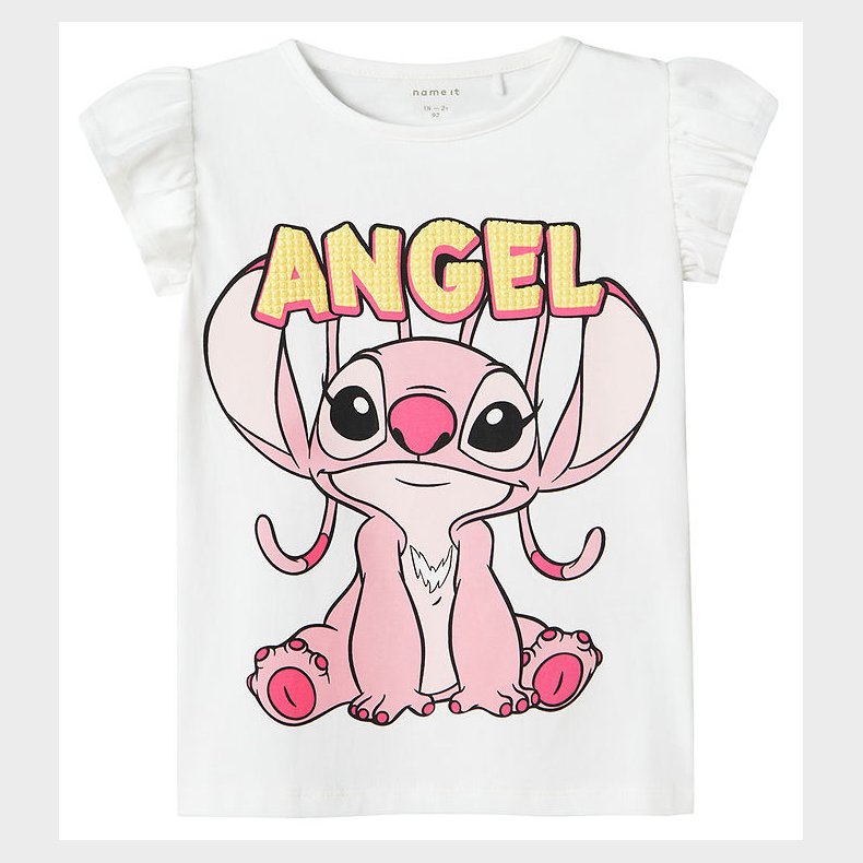 Name It T-shirt - NmfAsbiri - Stitch - Bright White