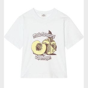 Mads N�rgaard T-shirt - Dry Single Tristi - Snow White m. Print