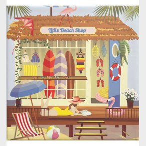 Vissevasse Puslespil - 15x21 cm - Little Beach Shop - 150 pcs.