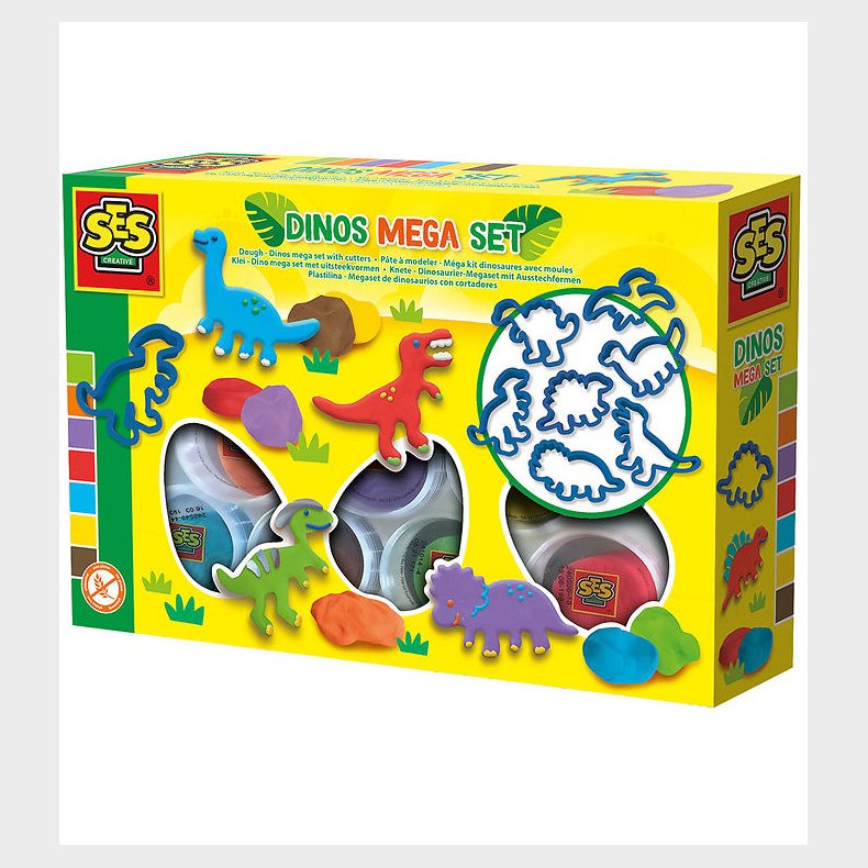 SES Creative Modellervoks - Dino Megas�t med Udstikkere