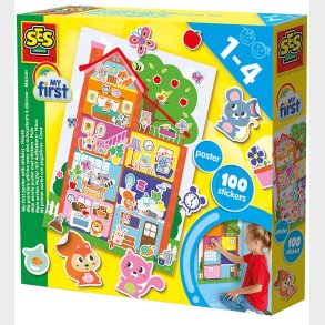 SES Creative - Min F�rste - Plakat med klisterm�rker - Hus