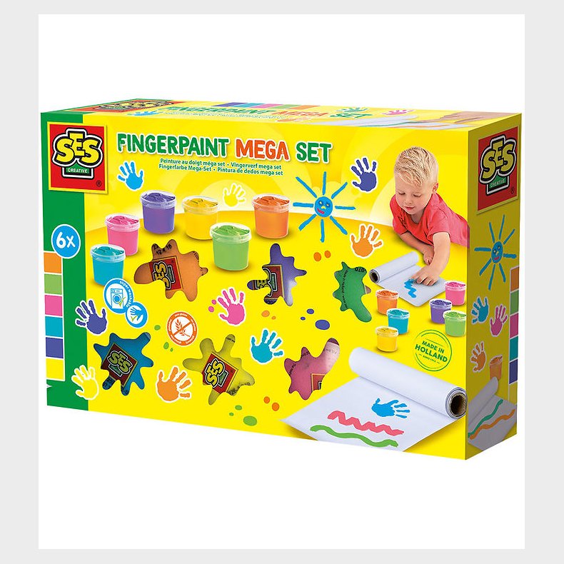 SES Creative - Fingermaling Megas�t - 6x110ml
