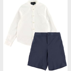 Emporio Armani S�t - Skjorte/Shorts - Hvid/Dark Navy