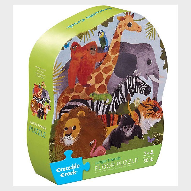Crocodile Creek Puslespil - 36 Brikker - Jungle Friends