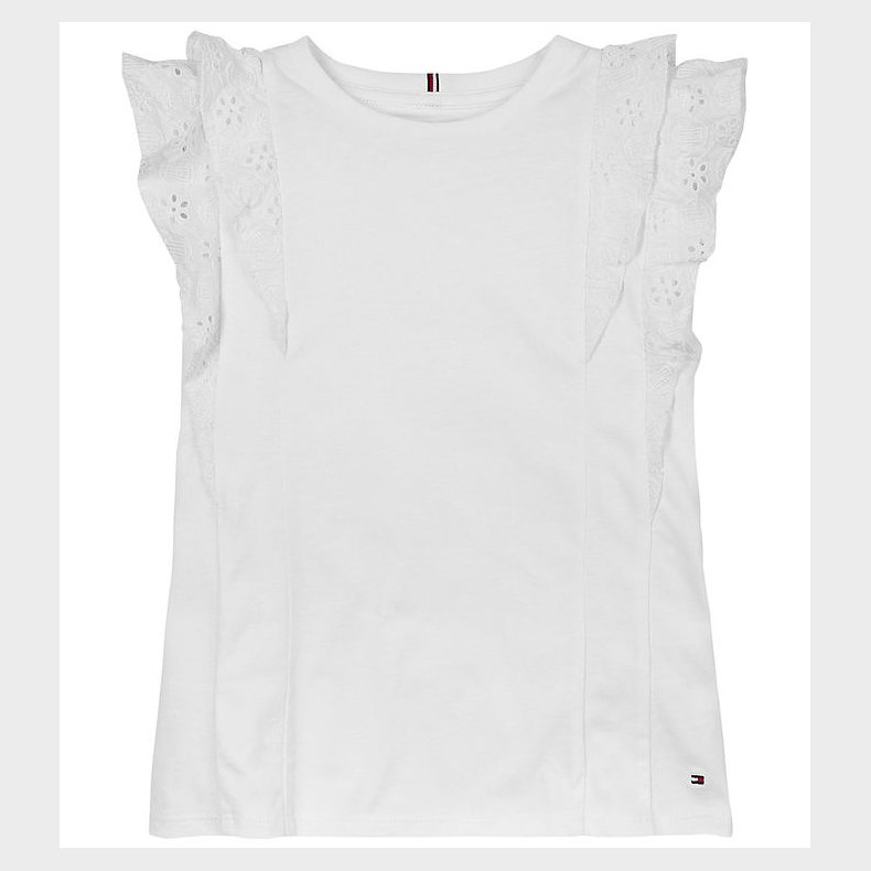 Tommy Hilfiger Top - Broderie Anglaise - Hvid