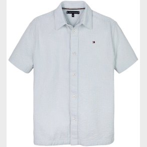 Tommy Hilfiger Skjorte - Seersucker - Breezy Blue White Stripe