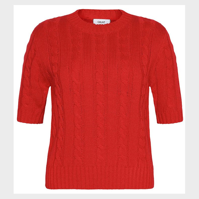 Grunt Bluse - Strik - Gru - Rd