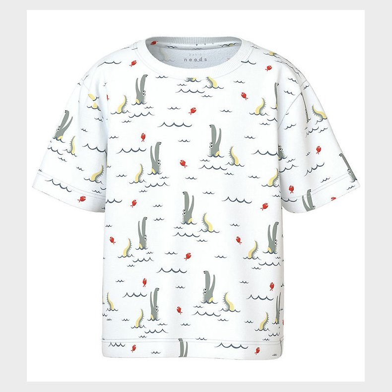 Name It T-shirt - NmmValther - Bright White/Fish Alligator
