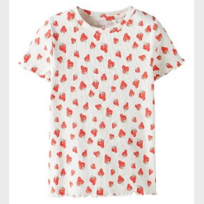 Name It T-shirt - NmfVemma - Bright White/Strawberry