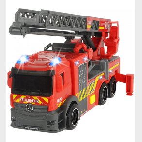 Dickie Toys Brandbil - City Fire Ladder Truck - Lys/Lyd