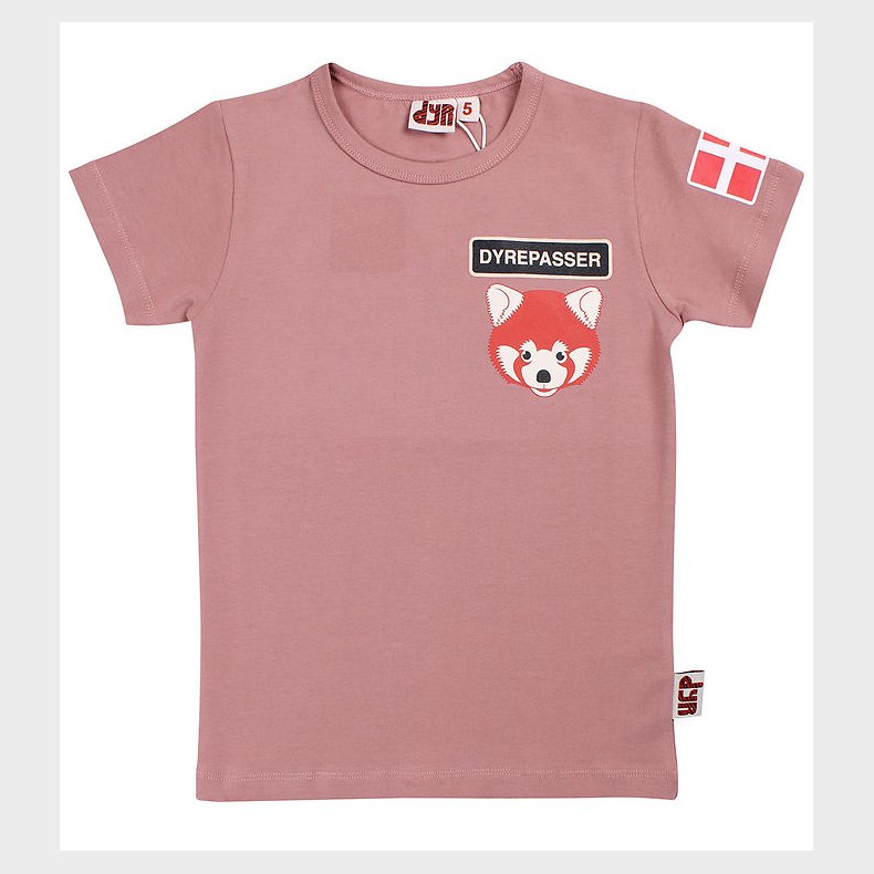 DYR-Cph T-shirt - Dyrepasser - Rose Beige Roed Panda