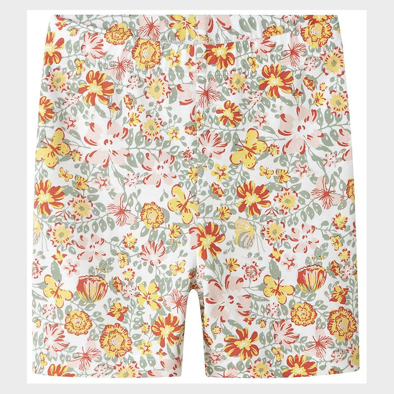 Name It Cykelshorts - NmfVayo - Bright White/Yellow Flower