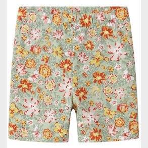 Name It Cykelshorts - NmfVayo - Aqua Gray/Yellow Flower