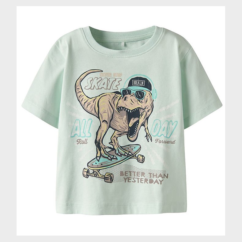 Name It T-shirt - NmmVanyo - Honeydew/Dino