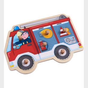 HABA Puslespil - 6 Brikker - Tr - Brandbil