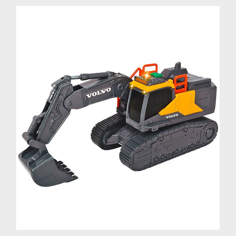 Dickie Toys Arbejdsbil - Volvo Tracked Excavator - Lys/Lyd