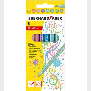 Eberhard Faber Tusser - 8 stk - Glitter Pastel