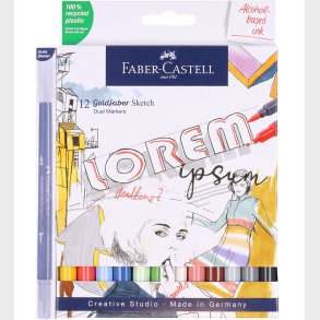 Faber-Castell Tusser - Goldfaber Sketch Marker - 12 stk