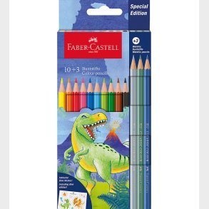 Faber-Castell Farveblyant - Dinosaur - 10+3 Metallic