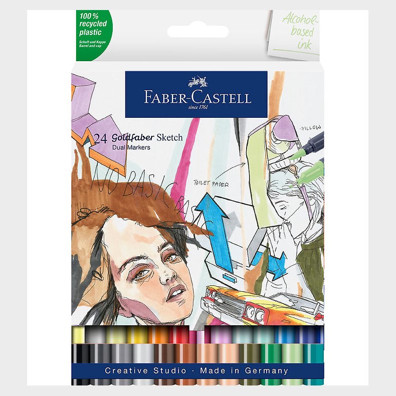 Faber-Castell Tusser - Goldfaber Sketch Marker - 24 stk