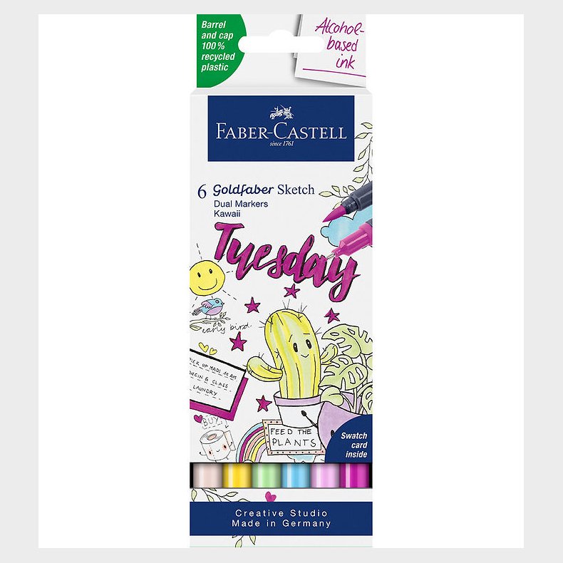 Faber-Castell Tusser - Goldfaber Sketch Marker Kwaii - 6 stk
