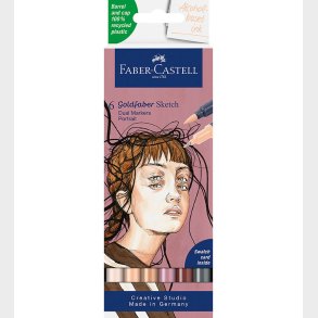 Faber-Castell Tusser - Goldfaber Sketch Marker Portrait - 6 stk