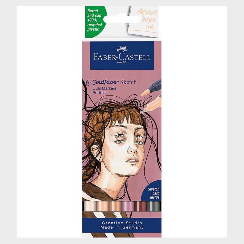 Faber-Castell Tusser - Goldfaber Sketch Marker Portrait - 6 stk