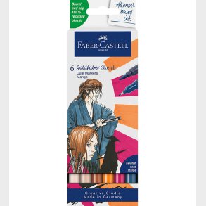 Faber-Castell Tusser - Goldfaber Sketch Marker Manga - 6 stk