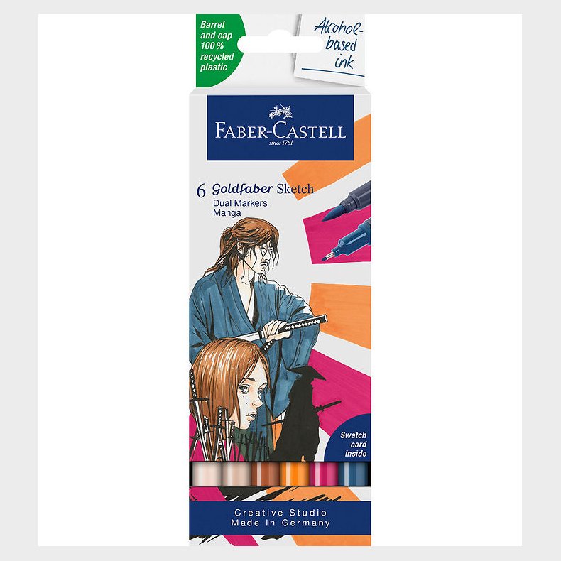Faber-Castell Tusser - Goldfaber Sketch Marker Manga - 6 stk