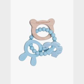 Teddykompaniet  Silikone &  tr� Bidering, Teal