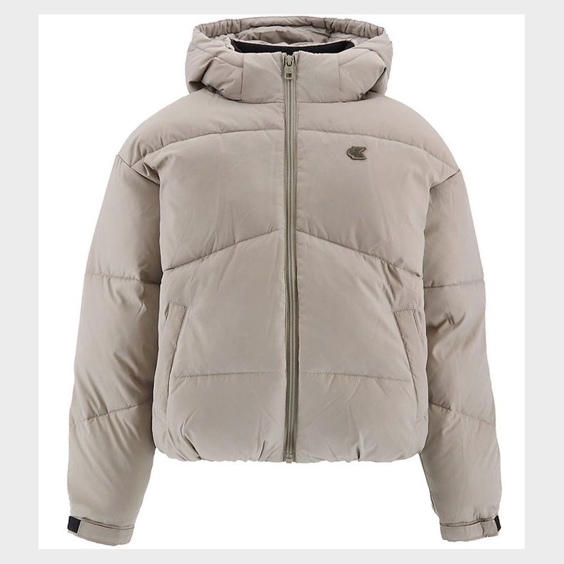 Calvin Klein Dynejakke - Kort - Mourning Dove Grey